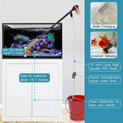 Hygger Aquarium Water Changer accessory with hoses and valve for easy water changes in fish tanks.
