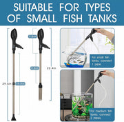 Hygger Aquarium Water Changer accessory, plastic tubing and pump system for easy water changes in fish tanks.
