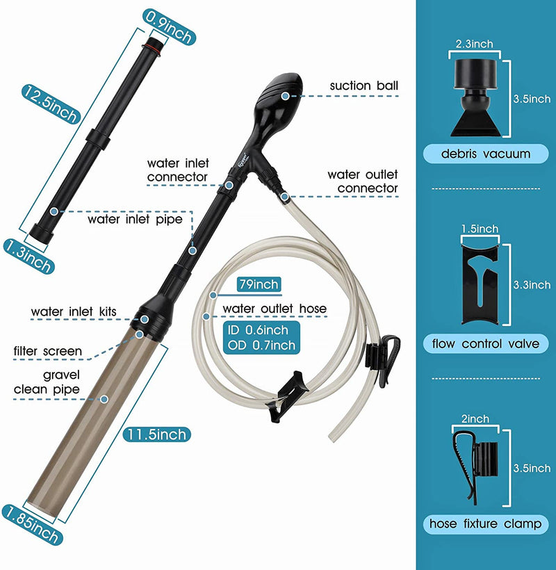 Hygger aquarium water changer accessory for easy water exchange and maintenance of fish tanks.
