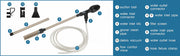 Hygger Aquarium Water Changer accessory with flexible tubing and valves for easy water changes in fish tanks.