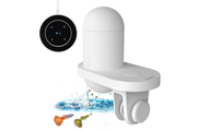 Hygger automatic feeder accessory showing a sleek, compact device for dispensing pet food automatically.
