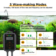 Hygger Cross Flow Wave Pump accessory with cylindrical design and inlet/outlet openings for aquarium water circulation.