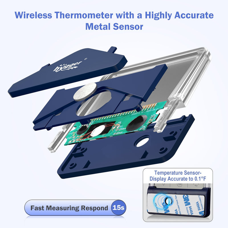 Hygger digital thermometer accessory with clear display, used for precise temperature measurement and monitoring.