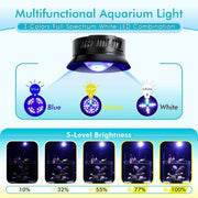 Hygger Dimmable Marine Light HG088 with adjustable brightness for underwater or boat lighting, black finish, mounted on a vessel.