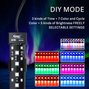 Hygger Dunker submersible aquarium light illuminating a fish tank with vibrant LED lighting in a clear aquatic environment.