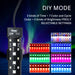 Hygger Dunker submersible aquarium light illuminating a fish tank with colorful LED lighting.