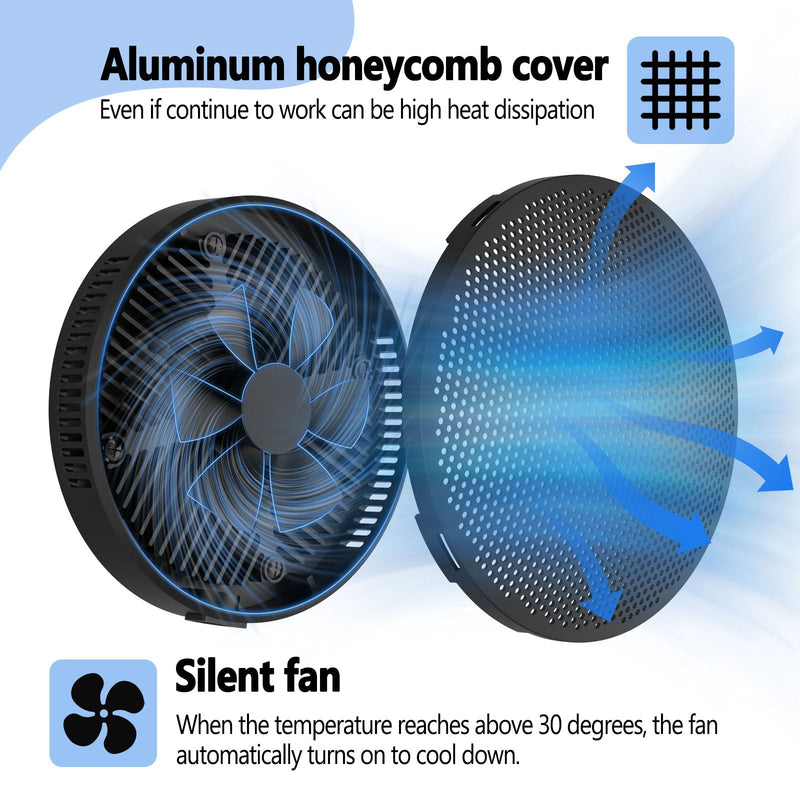 Hygger Fan Cooling Reef Light HG100, a lighting fixture with built-in fan for aquarium reef tank illumination and temperature control