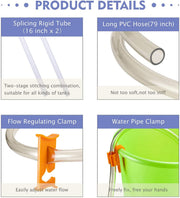 Hygger hand-operated 3-in-1 water changer for aquarium maintenance, with hoses and control valve in a compact accessories design.