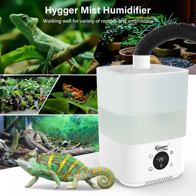 Hygger humidifier with built-in hygrometer and thermometer, compact accessories for maintaining optimal indoor humidity levels.
