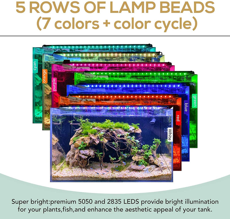 Hygger LED light with advanced spectrum for aquarium or plant lighting, featuring sleek design and adjustable brightness.