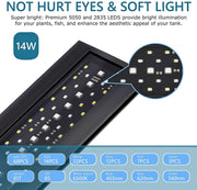 Hygger LED clip-on light HG990 for 24/7 illumination, compact design, flexible clip attachment, ideal for aquariums or small spaces.