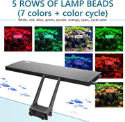 Hygger LED clip-on light HG990 for 24/7 illumination, compact design with adjustable brightness, ideal for aquariums or plants