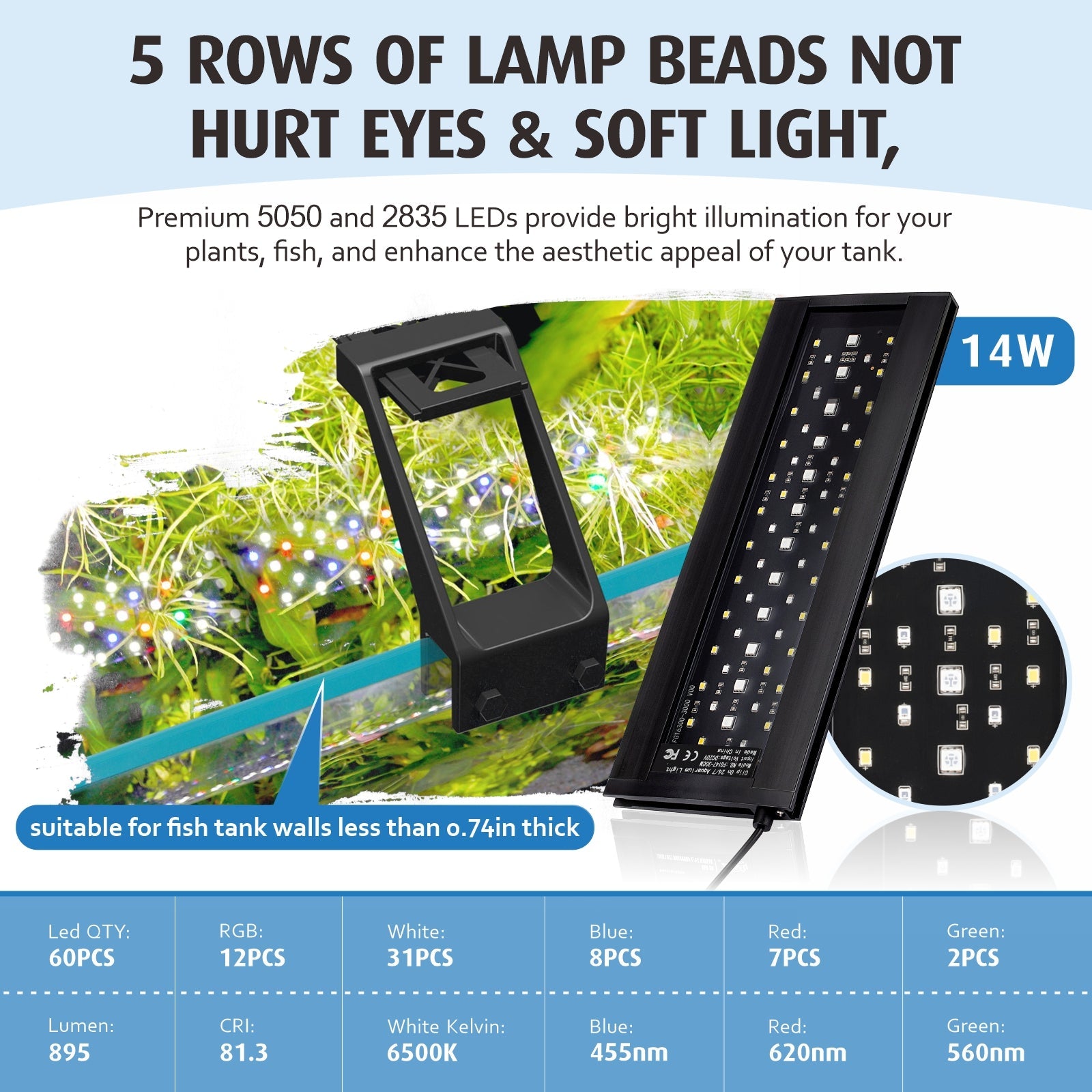 Hygger Full Spectrum LED Aquarium Light (HG018) — Buce Plant