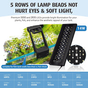 Hygger LED full spectrum light for indoor plants, showcasing the sleek lighting fixture with adjustable settings and full spectrum bulbs.