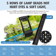Hygger full spectrum LED light for indoor plants, showcasing adjustable lighting panel with bright, energy-efficient LED bulbs.
