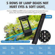 Hygger LED full spectrum light for indoor plants, showcasing the sleek design and adjustable brightness features.