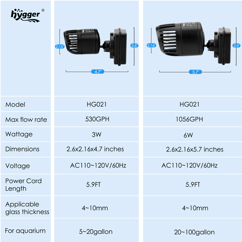 Hygger Mini Wavemaker accessory showing compact device with adjustable controls for aquarium water movement.
