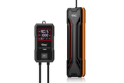 Hygger quartz aquarium heater with digital LED controller showing temperature display and control buttons.