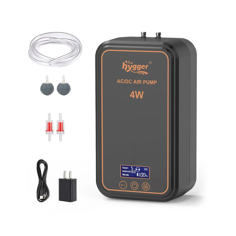 Hygger rechargeable air pump accessory with compact design and rechargeable battery for inflating and deflating devices.