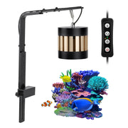 Hygger Reef ONE Light HG107 aquarium LED lighting fixture with adjustable arms and sleek black design.