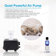 Hygger Silent Air Pump 5W, small black accessories device with ventilation slits, suitable for aquarium or aeration setups.