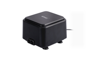 Hygger silent air pump 5W, compact accessories for aquarium or pond aeration, with a sleek black design and control knob.