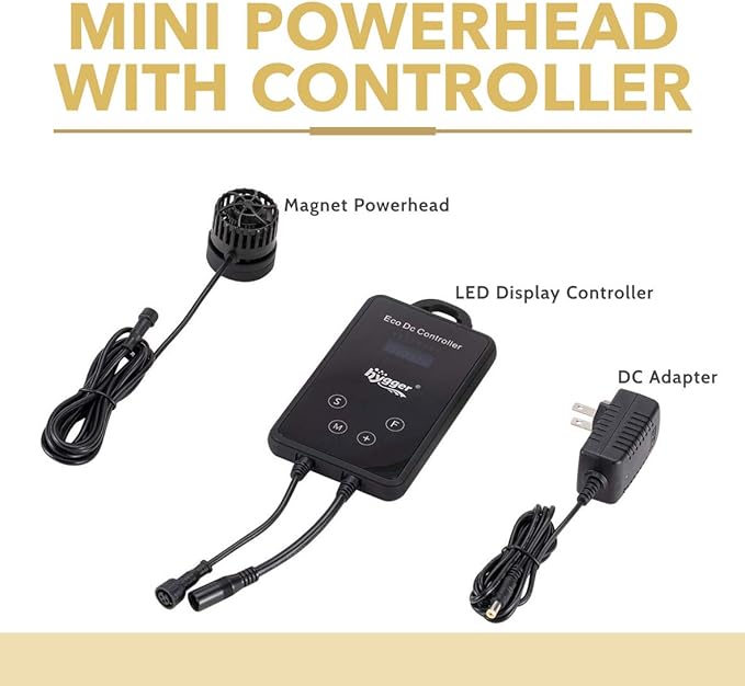Hygger silent magnetic wavemaker accessory with sleek design, used for aquarium water circulation and aeration.