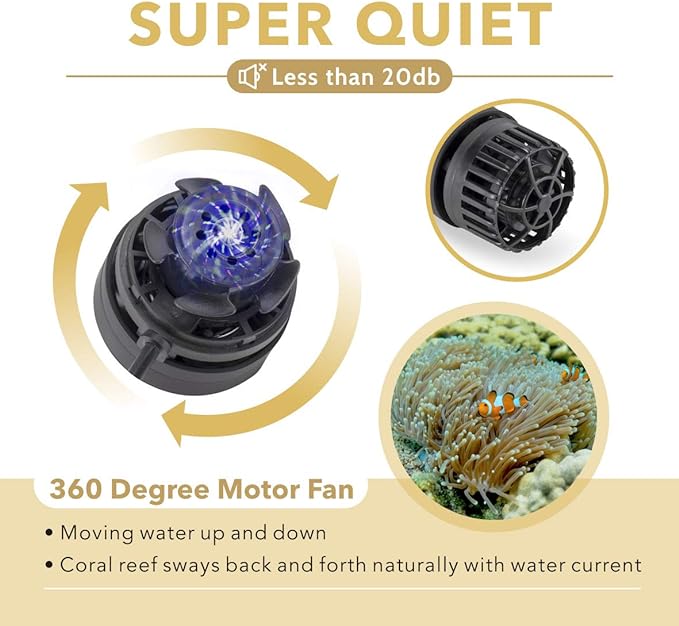 Hygger Silent Magnetic Wavemaker accessory for aquariums, featuring a sleek design and magnetic mounting system.