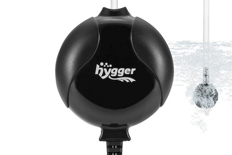 Hygger silent mini air pump accessory with compact design, ideal for aquarium or small aeration applications.