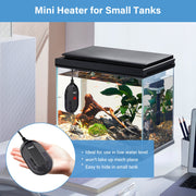 Hygger submersible aquarium heater in a water tank, designed for maintaining consistent fish tank temperatures.