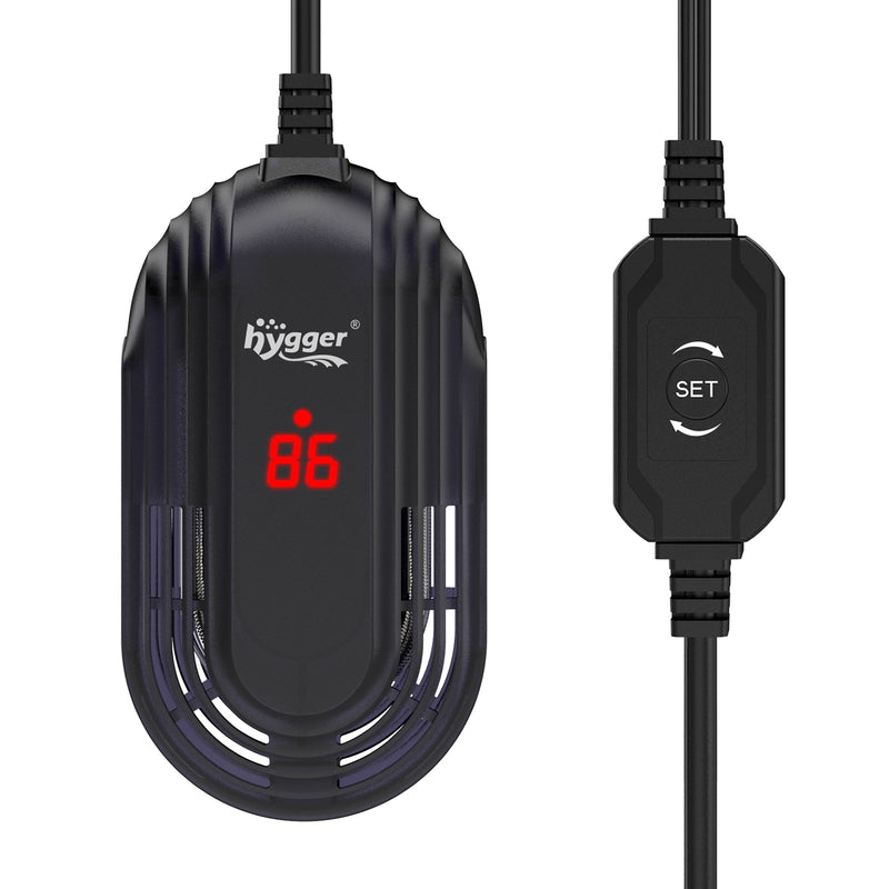 Hygger submersible aquarium heater accessory with adjustable temperature control and waterproof design for fish tank heating.