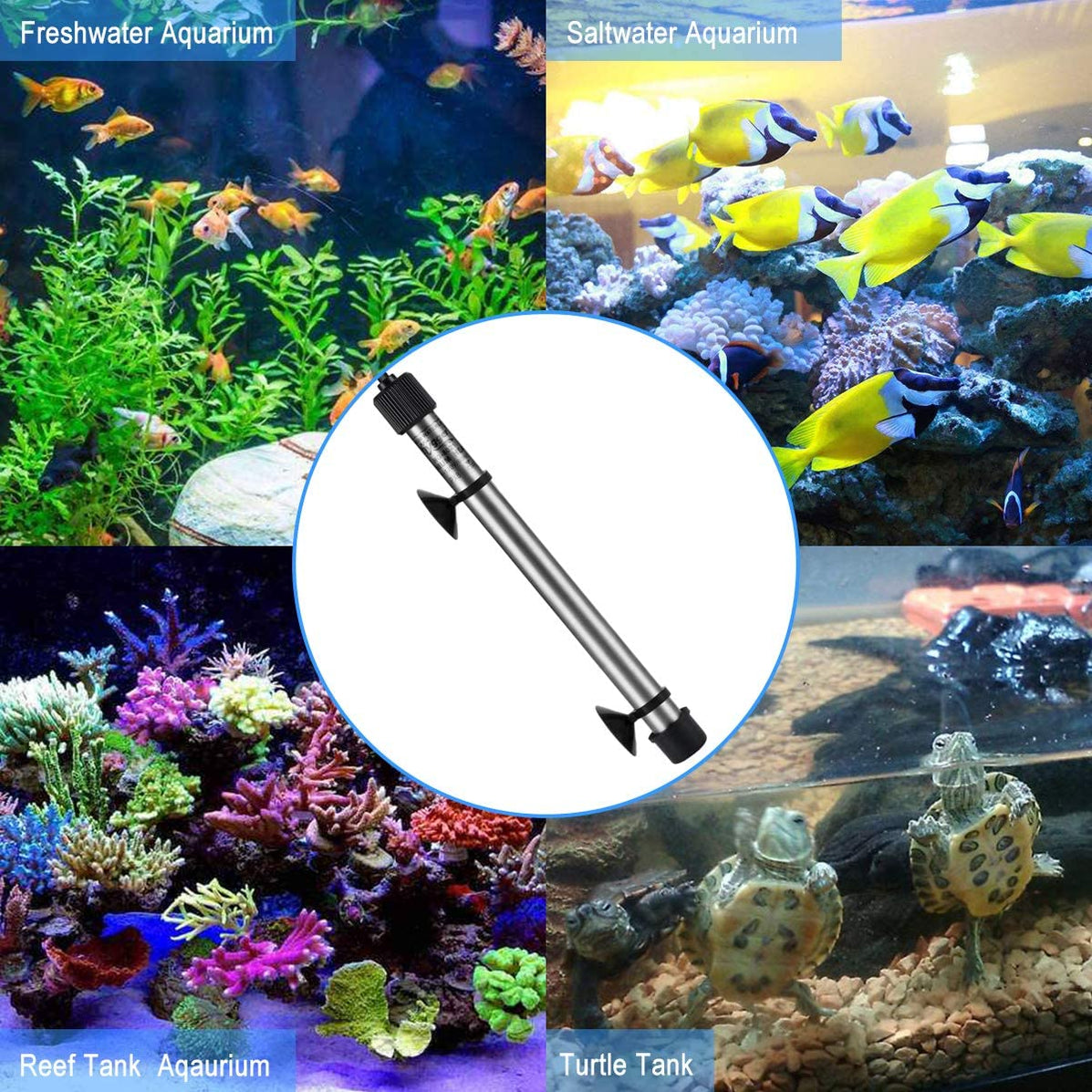 Hygger - Submersible Titanium Pinpoint Aquarium Heater — Buce Plant