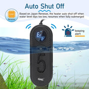 Hygger titanium aquarium heater accessory with adjustable thermostat for safe and efficient fish tank heating.