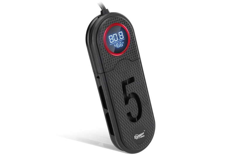 Hygger titanium aquarium heater accessory with digital control and adjustable temperature for fish tank heating.