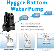 Hygger Water Changer Pump, a compact aquarium accessories device with pump and tubing for water changes.