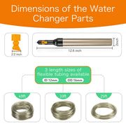 Hygger water changer accessory with metal faucet connector for easy aquarium water management.