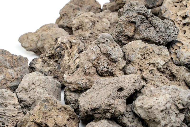 Icelandic Lava Stone from UNSHARDSCAPE, showing textured black volcanic rock with natural rough surface and porous appearance.