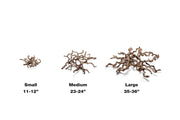 Natural jungle vine wood driftwood piece with twisted, organic shapes, ideal for terrariums or aquatic habitats.