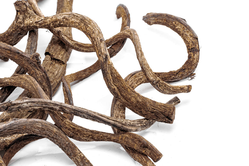 Natural driftwood piece with twisted jungle vine appearance from UNSHARDSCAPE, ideal for aquarium or decorative use.