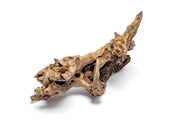 Natural driftwood piece called Madra Wood by UNSHARDSCAPE, showcasing its textured, weathered wood surface and organic shape.