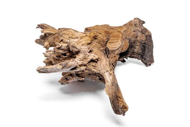Natural driftwood piece called Madra Wood from UNSHARDSCAPE, showcasing its textured, weathered wooden surface.