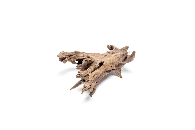 Natural driftwood piece called Madra Wood from UNSHARDSCAPE, showcasing its textured, weathered wood surface.