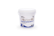 Marco Rocks MR Bonding Mortar Natural for hardscape projects, showing a container of bonding mortar on a workbench.