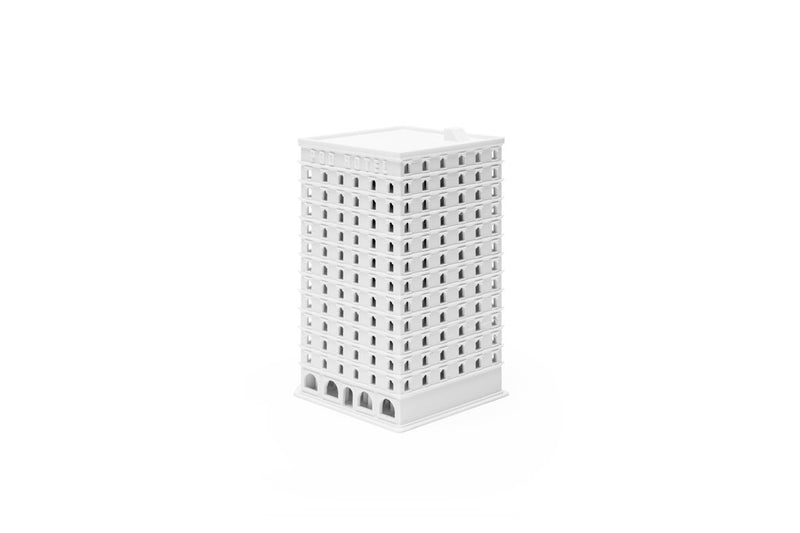 3D printed Pod Hotel by UNS3D, a copepod breeder accessory with multiple small compartments for aquatic breeding.