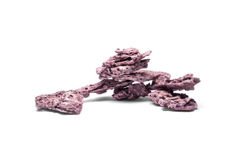 Marco Rocks Premium Shelf Rock Coralline hardscape, 20lb, showing textured, natural coral-colored surface for aquarium decoration.