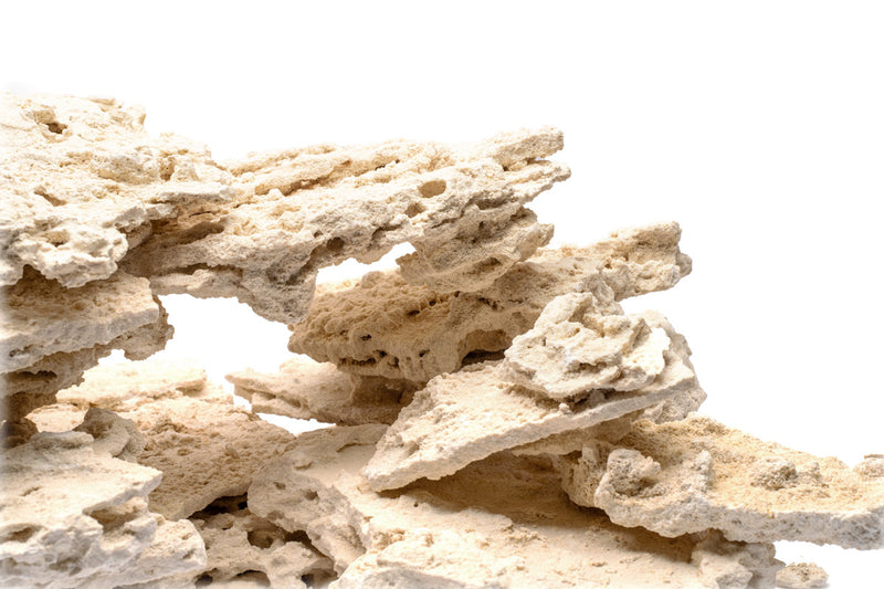 Natural premium shelf rock by Marco Rocks, 40lb hardscape piece with textured surface for aquarium or landscape use.