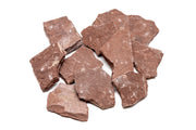 Red River Slate stone from UNSHARDSCAPE, showcasing a textured, natural red and gray layered slate surface.