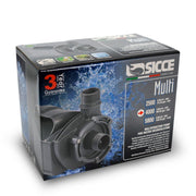 Sicce Multi Pump in black with adjustable controls, designed for efficient water circulation in aquariums and ponds.