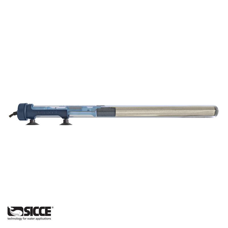Sicce SCUBA Contactless Heater, marine aquarium accessory with sleek design and contactless temperature control technology.