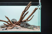 Natural star-shaped driftwood piece from UNSHARDSCAPE, showcasing its unique wood grain and organic star form.